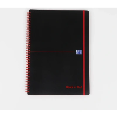 Afbeelding van Oxford Black N&#039; Red Spiraalblok Kunststof, 140 Bladzijden Ft A4, Geruit 5 Mm Schrift