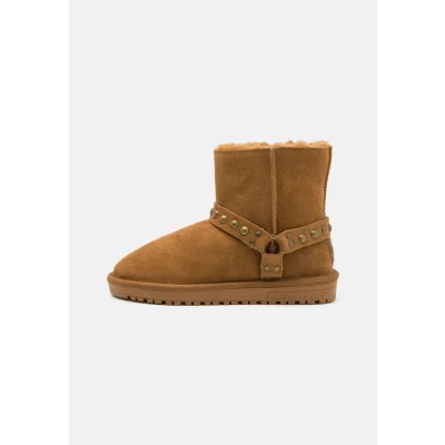 Afbeelding van Pepe Jeans DISS Biker Korte laarzen, Dames, Maat: 39, Cognac brown Veloursleer
