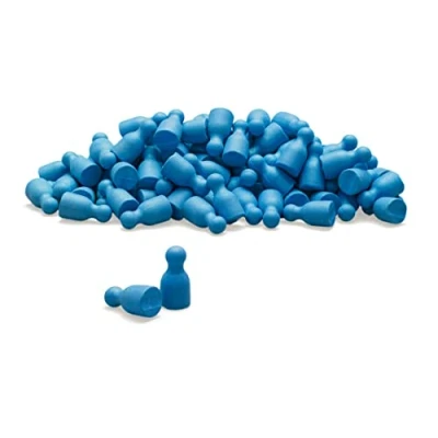 Afbeelding van Wissner actief leren 100 speelfiguren/halma kegels in blauw 24 x 12 mm RE Wood®