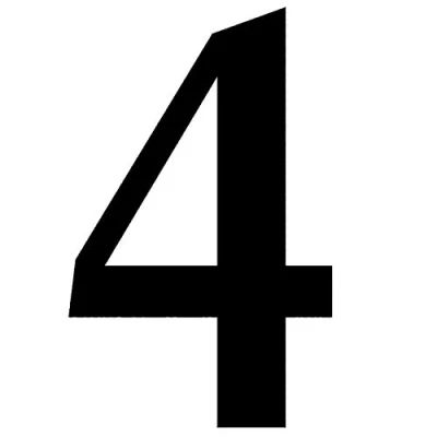 Afbeelding van kfz_471_4 Cijfersticker nr. 4 in zwart, hoogte 10 cm, zelfklevend huisnummer, cijfer om op te plakken, voor buiten, brievenbus, deur, weerbestendig