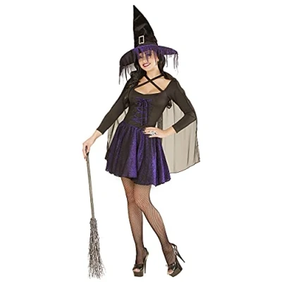 Afbeelding van &quot;Blauwzwart heksen Halloween kostuum voor dames Verkleedkleding Small&quot;