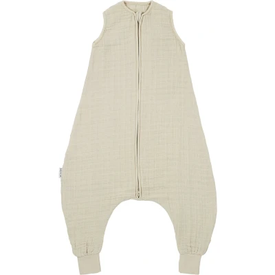 Afbeelding van Meyco baby Uni zomer slaapoverall jumper pre washed hydrofiel soft sand 104cm 0.5 TOG