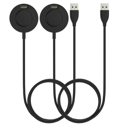 Afbeelding van MoKo 2Pack Charger Dock Compatible with Garmin Vivoactive 3/4/4S/Fenix 7/7S/7X/6/6S/6X Pro/5/5S/5X Plus/Forerunner 45/55/245/745/945/Venu 2/2 Plus/Sq/Instinct/Epix 2,USB Data Sync Charging Station,Bk