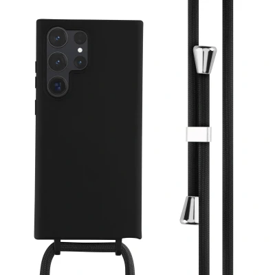 Afbeelding van Samsung Galaxy S23 Ultra Hoesje Siliconen en TPU (zacht) iMoshion Softcase/Koordhoesje/Backcover Zwart Telefoonhoesje