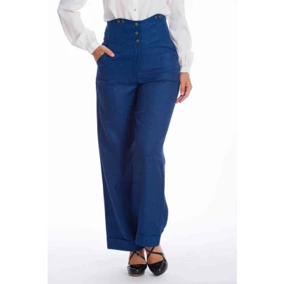 Afbeelding van Dancing Days SASSY Wijde broek XS Blauw