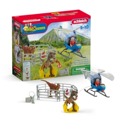 Afbeelding van schleich DINOSAURS Dino Helikopter Redding, vanaf 5 jaar, 72216 Speelsets, 28 Onderdelen