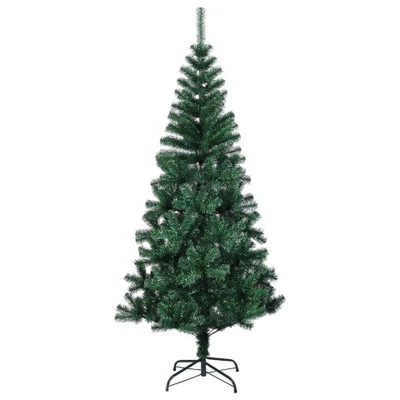 Afbeelding van Kunstkerstboom met iriserende uiteinden 180 cm PVC groen