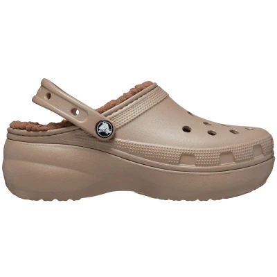 Afbeelding van Crocs Classic Platform Lined Clog W Volwassenen Clogs Beige Maat 36/37