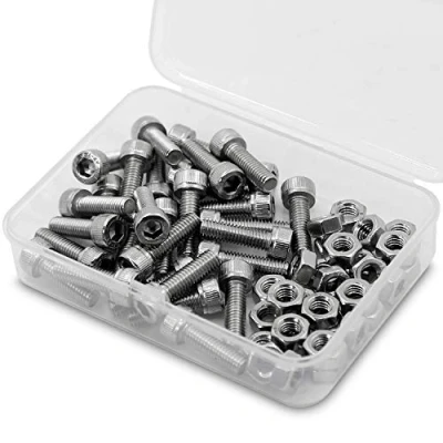 Afbeelding van M6 * 16mm 40 Stuks Inbusbout en Moer Combinatie Doos 304 Roestvrijstalen Inbusbouten
