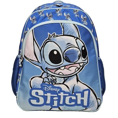 Afbeelding van Disney Stitch Rugzak 40 cm Blauw Stevige Schooltas met Ruim Hoofdvak