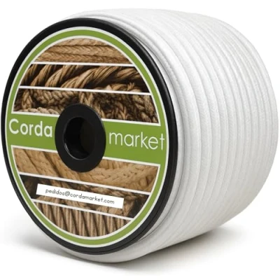 Afbeelding van CORDAMARKET 10 mm elastiek, volwassenen, uniseks, wit, 25 m