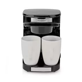 Afbeelding van Koffiezetapparaat Nedis (2 Kops, Herbruikbaar filter, Incl. kopjes)