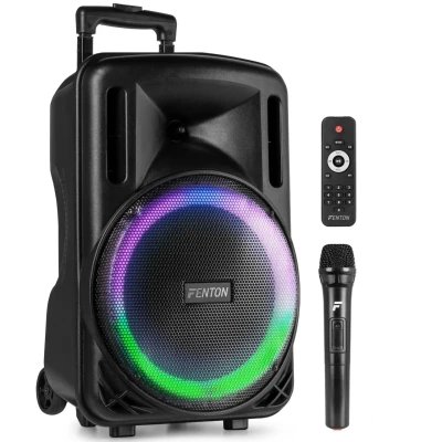 Afbeelding van Fenton FT12LED MK2 party speaker met Bluetooth Karaoke
