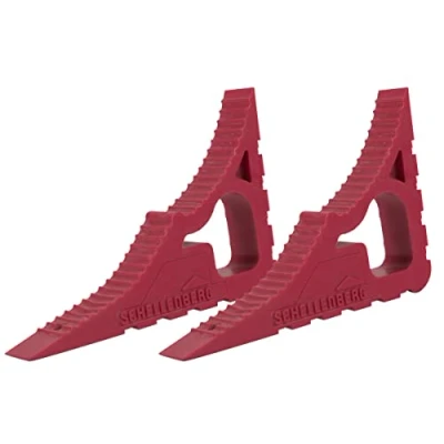 Afbeelding van Schellenberg 66364 Raamstopper en deurstopper, dubbelpak, deurwig, raambeveiliging tegen dichtslaan, roze, set van 2