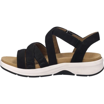 Afbeelding van Josef Seibel Estelle Sandalen met plateauzool, Dames, Maat: 42, Schwarz Schoenen