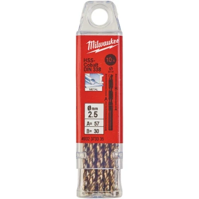 Afbeelding van Metaalboor Hss G Cobalt 2,5 X 57 Mm (10 Stuks)