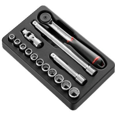 Afbeelding van Facom MOD.S161 112U 3/4 module 1/2 inch doppen 12 KANT EN ratel L1 INCH, Actie 2020