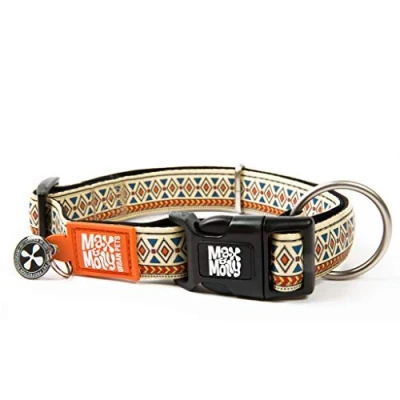 Afbeelding van Max &amp; Molly Etnische Smart Id Halsband Comfortabel Geurvrij Neopreen Tag Verloren Pet Protection Program Buitengewone hondenhalsband, M