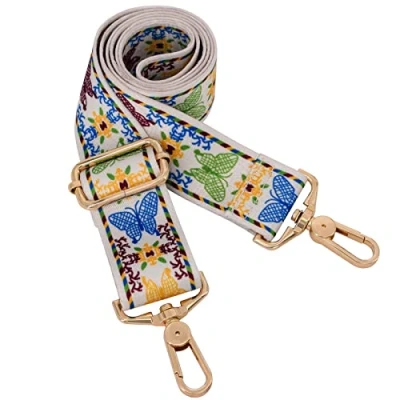 Afbeelding van Portemonnee Strap Crossbody, Bag Vervanging Metalen Draaihaak Schouderriem Gitaar Riem voor Crossbody Tas / Bagag, Vlinder, L, Leer