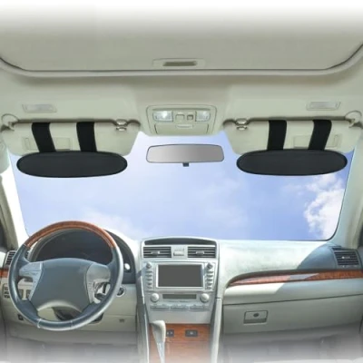 Afbeelding van Universele zonneklep extender voor auto &#039; s, vrachtwagens en recreatieve voertuigen, verblindingsvrij bestuurder voorpassagier (zilver) , 2 stuks