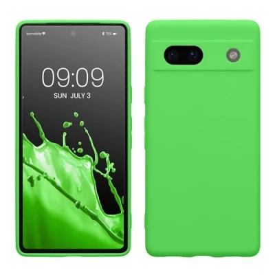 Afbeelding van kwmobile telefoonhoesje geschikt voor Google Pixel 7a Hoesje smartphone Precisie camera uitsnede In limoengroen