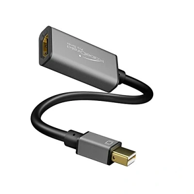 Afbeelding van KabelDirekt Mini DisplayPort (Mini DP) op HDMI adapter 0,15 m (maximale resolutie 4K/60Hz, 24k vergulde contacten, voor pc, iMac, MacBook Pro, Air, Space Grey) PRO Series