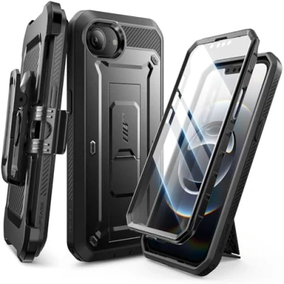 Afbeelding van Supcase Unicorn Beetle Pro iPhone 16e Black (Apple 16e), Smartphonehoes, Zwart
