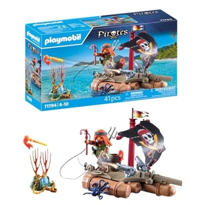 Afbeelding van PLAYMOBIL Playm. Schatzbergung auf Piratenfloss 71 constructiespeelgoed