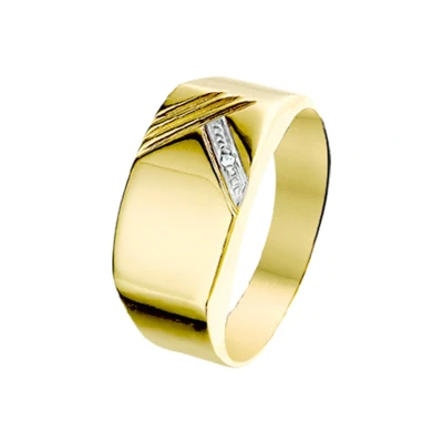Afbeelding van Geelgouden Ring diamant 0.005ct H P1 4014700 21.00 mm (66)
