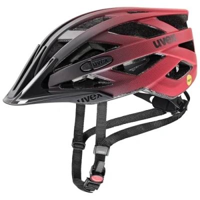 Afbeelding van uvex i vo cc MIPS, Fietshelm Unisex Volwassene, black red matt, 56 60 cm