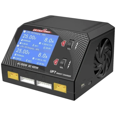 Afbeelding van Ultra Power Modelbouwoplader 10 A Li ion, poly, LiFePO, LiHV, NiMH, NiCd, Loodzuur 2x laaduitgang, 200 W