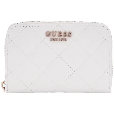 Afbeelding van Guess Laurel Medium ZIP Around Portemonnee, Dames, Maat: One Size, White