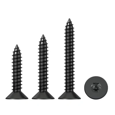 Afbeelding van Qrity 50 stuks M4 x 16 mm zelftappende schroeven, Torx cilinderkopschroeven, zelfborende schroeven met ronde kop van roestvrij staal, zwart
