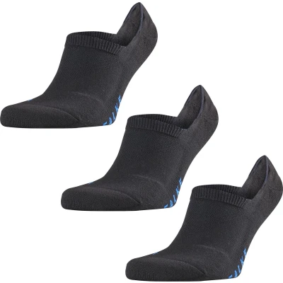 Afbeelding van FALKE Cool Kick 3 Pack anatomische pluche zool functioneel garen multipack footies unisex zwart Maat 42 43