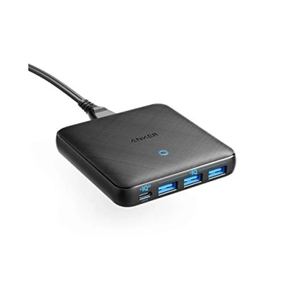 Afbeelding van Anker 65 W 4 poorts PIQ 3.0 &amp; GaN snellaadvoeding, PowerPort Atom III oplader, 45 USB C aansluiting, voor MacBook, laptop, iPad Pro, iPhone 15, Galaxy, Pixel
