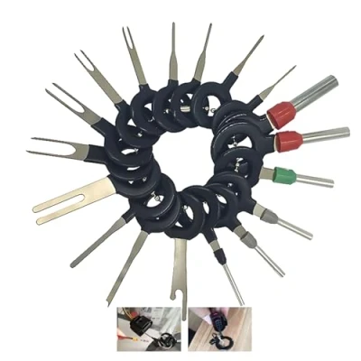 Afbeelding van CESFONJER 18 Stks Auto Terminals Removal Tool Set, Elektrische Krimpkabel Connector Pin Extractor Kit voor Reparatie