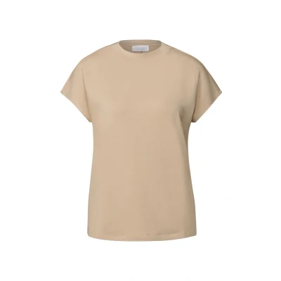 Afbeelding van Street One Kuscheliges Tshirt basic, Dames, Maat: 40, Beige
