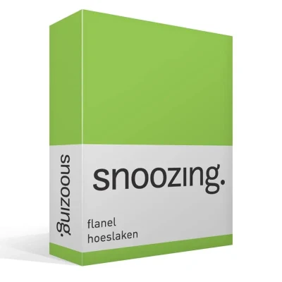 Afbeelding van Snoozing Flanel Hoeslaken Tweepersoons 140x200 cm Lime