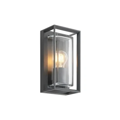 Afbeelding van Arcchio Wandlamp buiten 1licht drukgegoten aluminium, glas H: 25.5 cm E27 donkergrijs