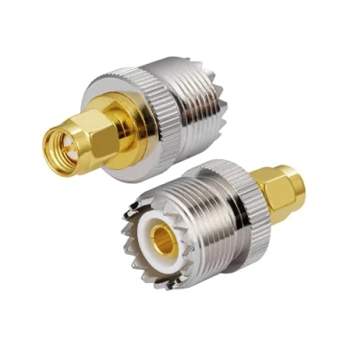 Afbeelding van Vecys Two Way Radio SMA male naar UHF Female Rechte Adapter SO239 2 stuks voor Ham Walkie Talkie Handheld Pl Plug Antenne CB