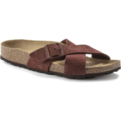 Afbeelding van Birkenstock Siena Dames Slippers Chocolate Narrow fit Bruin Suède Maat 35