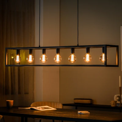 Afbeelding van Vurna Jolijn hanglamp zwart Staal 7L