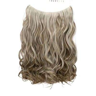 Afbeelding van CAISHA 1 Inslag Extension Met Elastische Band Haarextensies Haarstukje Golvend Lichtbruin Lichtblond Highlights E123