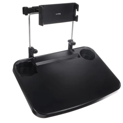 Afbeelding van SIXTOL Car Table 1 autotafel voor de achterbank, passagiers, autotelefoonhouder, klaptafel organizer dranken en eten, multifunctionele inklapbare