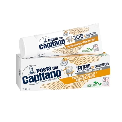 Afbeelding van Pasta del Capitano Tandpasta gember met antibacterieel, 75 ml