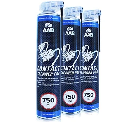 Afbeelding van AAB Contact Cleaner PRO 750ml Set of 3 Powerful Cleaning Agent Alcohol, Dust Cleaner, Spray Circuit Board PCB