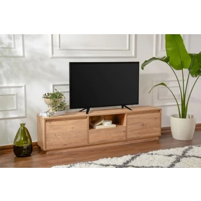 Afbeelding van Moderne tv meubel met 3 klepdeuren Diazon L160cm Licht hout Menzzo