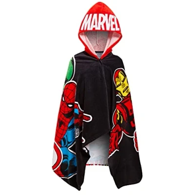 Afbeelding van Kinderen Avengers Hooded Towel 100% Katoen Marvel Spider Man Hulk Captain America Ponch Strand Badhanddoek Wikkelbadjas