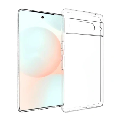 Afbeelding van Google Pixel 7 Pro Hoesje Siliconen en TPU (zacht) Accezz Softcase/Backcover Transparant Telefoonhoesje