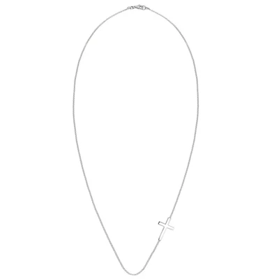 Afbeelding van Elli Cross Basic Ketting silvercoloured, Dames, Maat: 45, Silver coloured